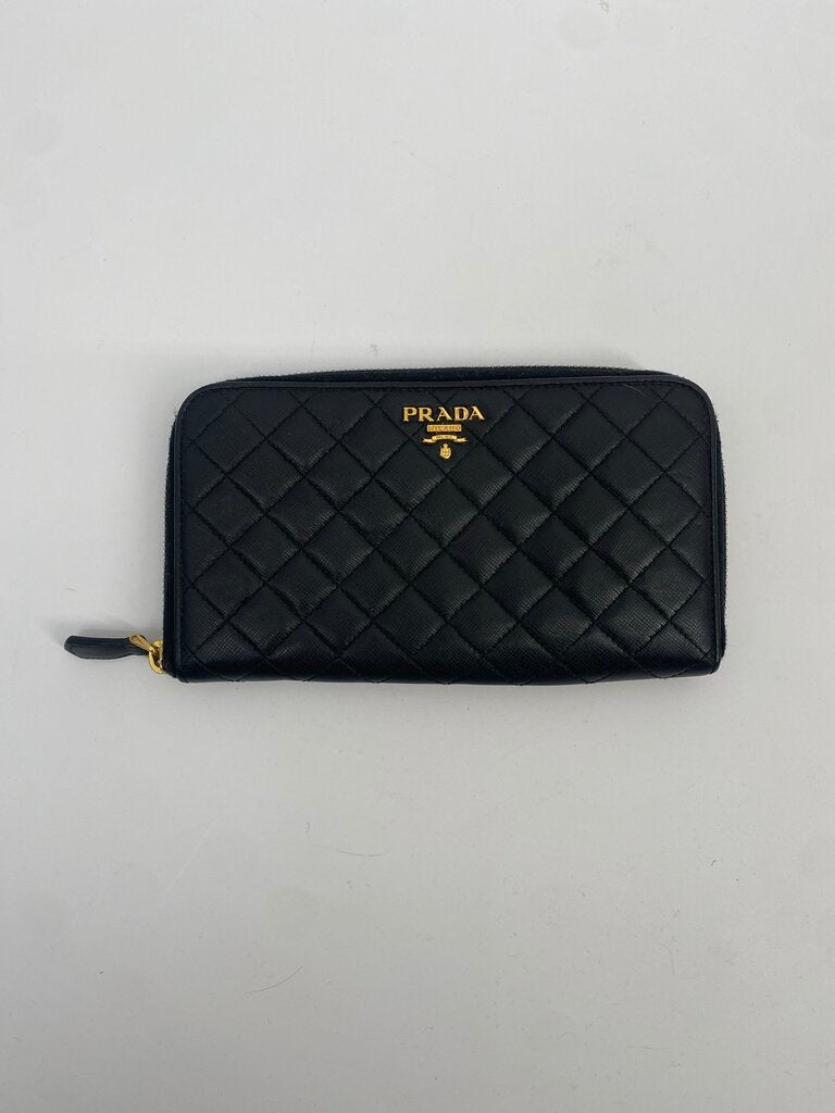 PRADA WALLET QUILTED SAFFIANO CONTINENTAL PREMIUM