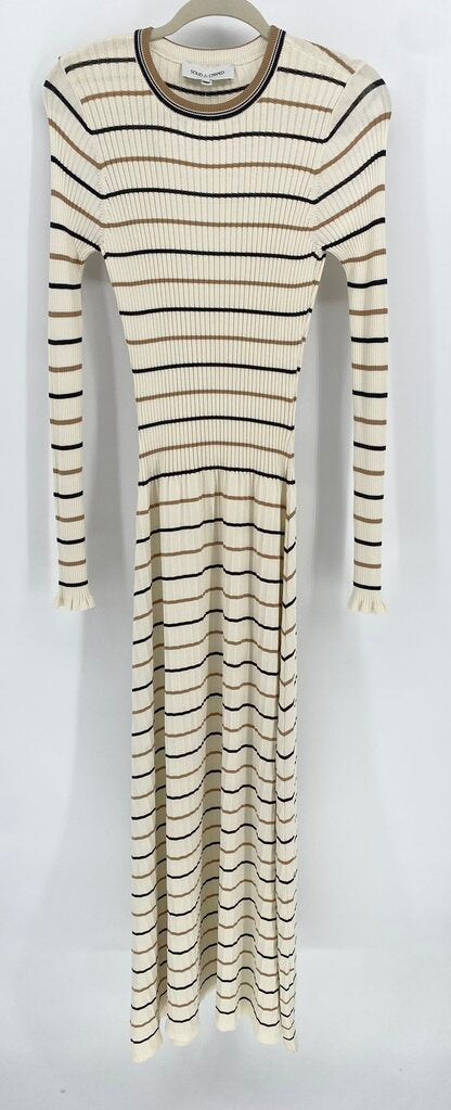 SOLID AND STRIPED DRESS L PREMIUM